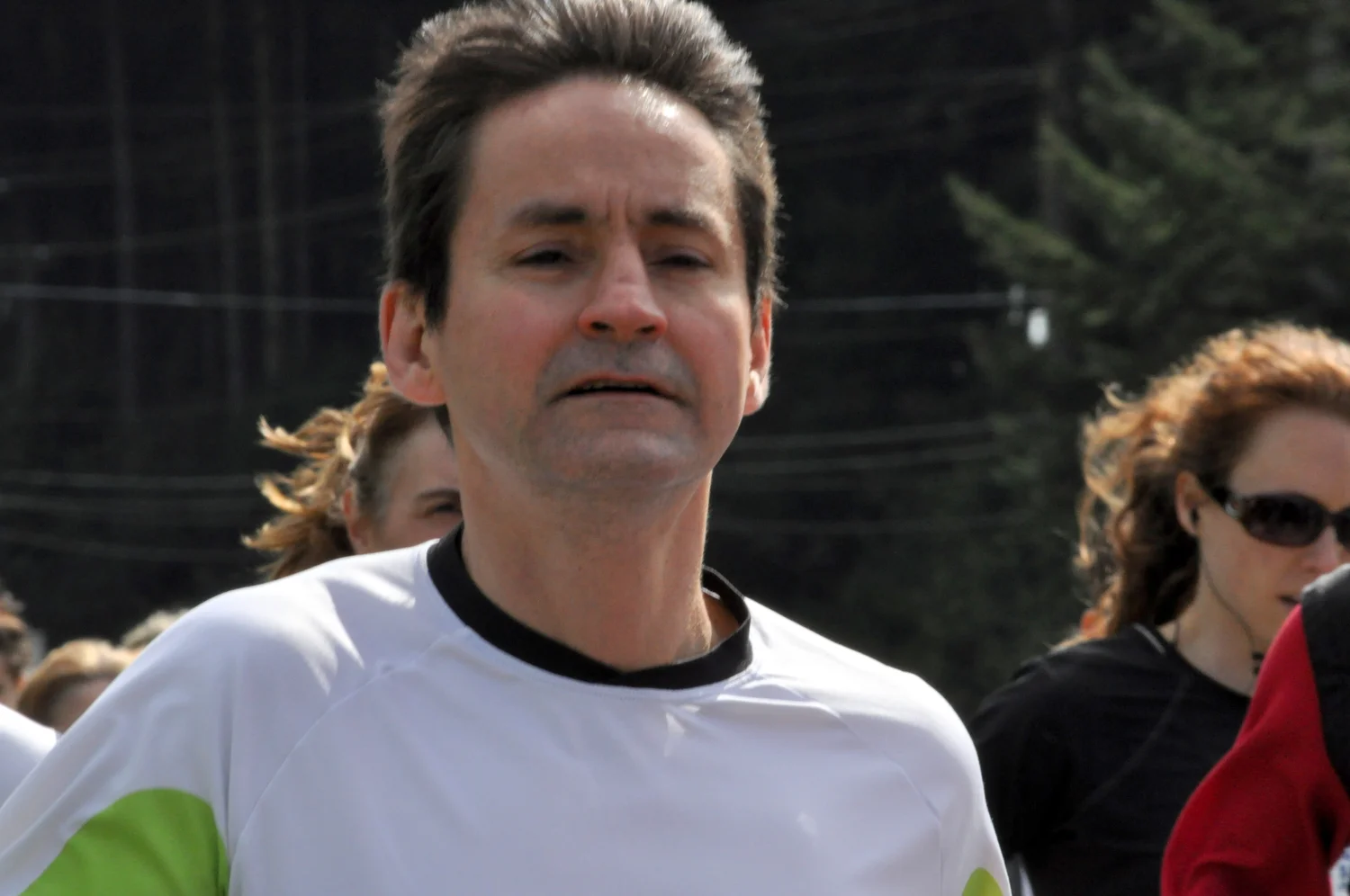 Claude racing the Sooke 10km race (Island Series) - April 2014